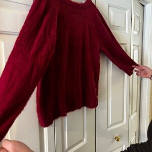 Coldwater Creek Rich Red Dolman sleeve Women's Sweater